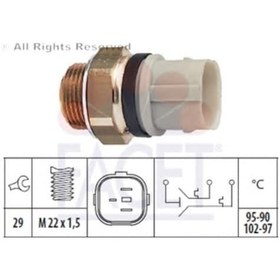 Resim Audı A3 Golf4 Bora 1.6 Akl 96-00 Fan Müşürü 3 Fiş 95-90 102-97°C 