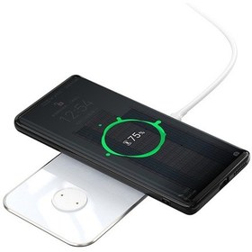 Resim Rock W32 15W 2In1 Şarj Ünitesi 9V Kablosuz Wireless Şarj (529870102)-Beyaz 