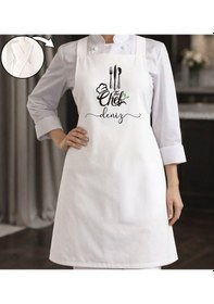 Resim Bk Gift Kişiye Özel İsimli Çapraz Askılı Beyaz Mutfak Önlüğü - 10, Aşçı Önlüğü, Şef Önlüğü, Anneye Hediye Kobitmeyencom35944 Bk Gift Renkli 