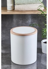 Resim Büyük Çöp Kovası 7 Litre Ofis, Mutfak Ve Banyo İçin Şık Ve Kullanışlı Kova Beyaz 