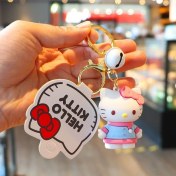 Resim Jump Rabbit Hellokitty Hellokitty Sırt Çantası Bebek Anahtarlık Kolye (Yurt Dışından) 
