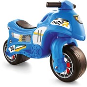 Resim Çocuk Motosikleti Büyük Boy Mavi Yarış Motoru 