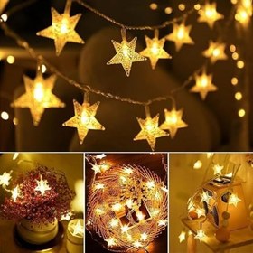 Resim 20 Adet Mini Yıldız Led 5 Metre Günışığı Rengi Dekoratif Led (5264) 
