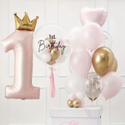 Resim 24 Parça Prens ve Prenses Taçlı Doğum Günü Balon Seti - Numara 1 Folyo Balonlar, Doğum Günleri, Yıldönümleri, Düğünler, Nişanlar, Anneler Günü Kutlamaları, Mezuniyetler İçin Mükemmel, Elektrik Gerekmez 