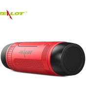 Resim Zealot S1 Kırmızı Taşınabilir Bluetooth Hoparlör Kablosuz Bisiklet Hoparlörü Fm Radyo Açık Hava Su Geçirmez Boombox Destek Tf Kart, Aux, El Feneri 