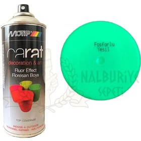 Resim Motip Carat Fosforlu Floresan Yeşil Sprey Boya 400 ML 