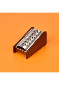Resim Akasya Hazneli Sarımsak Rendesi - Kahverengi - 13x7x6 Cm Çok Renkli 