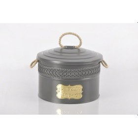 Resim Metal Ekmeklik Ekmek Saklama Kutusu Antrasit 