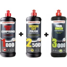 Resim Menzerna 1000-2500-3000 Pasta Hare Giderici Seti 1 lt 