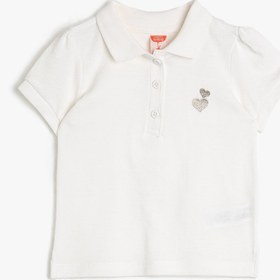 Resim Kız Bebek Polo Yaka Tişört Kısa Kollu 