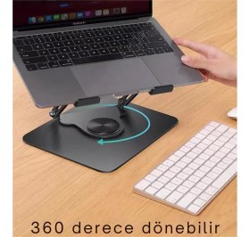 Resim Dönebilir Metal Laptop Yükseltici, Ayarlanabilir ve Ergonomik Tutucu 