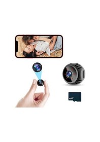 Resim Createtech 1080p Mini Wifi Bebek Monitörü Kablosuz Ev Güvenlik Kamerası Dadı Kamera Siyah 