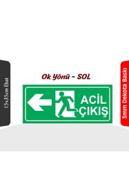 Resim hazıral Acil Çıkış Sol Ok Levha 
