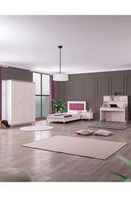 Resim Setay Ezgi Genç Odası , 3 Kapılı Dolap, Karyola, Komodin, Masa 