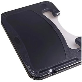Resim Chuangyinshop Black Araç İçi Plaka İçecek Askılı Multifonksiyonel Yazı Masası Direksiyon Üstü Yemek Sehpası 