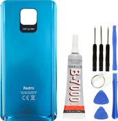 Resim Xiaomi Redmi Note 9 Pro Arka Kapak Batarya Kapağı+B7000 15Ml Yapı 