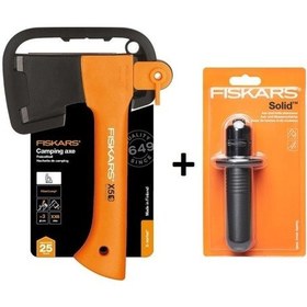 Resim Fiskars X5 Kamp Baltası Ve Bileme Aparatı Seti 