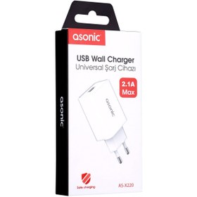 Resim Asonic AS-X220 10.5W 2.1A Usb Şarj Adaptörü 