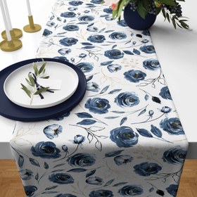Resim Blue Roses Runner Örtü 