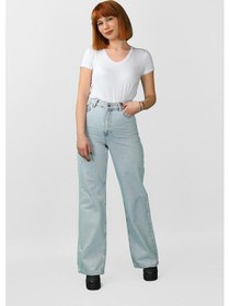 Resim 5 Cep Geniş Paça Pantolon Mavi 
