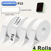 Resim 4 Rulo P15 Etiket, 12*50mm 0.472*1.97in Sürekli Etiket, Her Ruloda P15 için Uygun 130 Beyaz Etiket Bulunur 