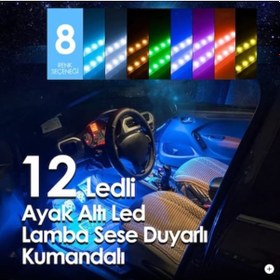 Resim Ayak Altı Led Lamba Sese Duyarlı Led Müziğe Duyarlı Led (430592791) 