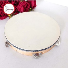 Resim Gelincimherşey Metal Zilli Ahşap Kasnak 27 Cm Çap Deri Tef 