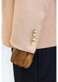 Resim Wessi Kruvaze Slim Fit Krem Erkek Ceket Krem 