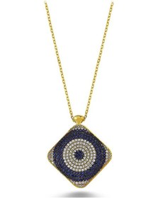 Resim Zirkon Taşlı Nazar Boncuğu Kolye (498587551) 