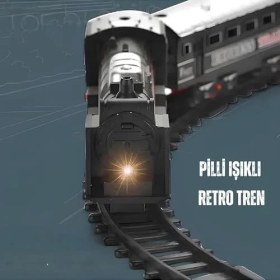 Resim Wheat Grains Global Store Giffy / 23 Parça Işıklı Klasik Tren Seti 96CM 3 Farklı Ray Modeli Pilli Retro Tren Raylı Oyuncak Full Fonksiyon Çocuklar Için Eğitici 