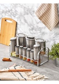 Resim Aryıldız Cruz 11 Parça Mutfak Seti Gri 