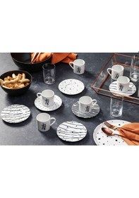 Resim Porland Sidereal 6 Kişilik Kahve Fincan Takımı 90cc 12 Parça 