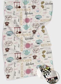 Resim Pembe Aşçı Desenli Fırın Mutfak Havlusu 30X50Cm 