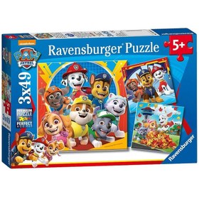 Resim 50482 Paw Patrol 3x49 parça Ravensburger Puzzle 