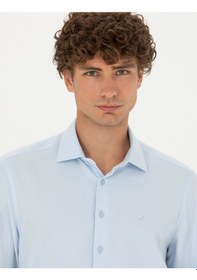 Resim Pierre Cardin Erkek Açık Mavi Desenli Gömlek 50275511-vr003 Açık Mavi 