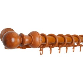 Resim Meyra Demonte Başlıklı Ahşap Rustik Perde Askısı - Tek Raylı -meşe 250 Cm Meşe 