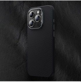 Resim iPhone Uyumlu 15 Pro Max Benks 600d Magsafe Kevlar Karbon Fiber Darbeye Dayanıklı Telefon Kılıfı 