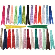 Resim 1 Adet, Tek Renk Kadınlar İçin İnce Boyun Bağcıklı Dekoratif Fiyonklu Çok Amaçlı Saç Bandı ve Bel Kemeri Şık Eşarp 