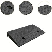 Resim Tekerlekli Sandalye Rampası, Kaymaz Taşınabilir Eşik Rampası, Ev, Sokak Kenarları, Kapı Aralığı, Araba, Ağır Hizmet Tipi Kauçuk Eğim, 500mm Uzunluk x 220mm Genişlik x 60mm Yükseklik, Siyah - 1 Paket 