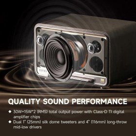 Resim Edifier D32 Hi-Res Sertifikalı Masaüstü Bluetooth Hoparlör Wi-Fi Apple Airplay2 Uyumlu 60W Rms 