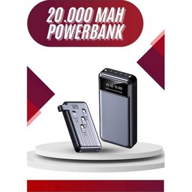 Resim 4 Çıkışlı 20.000 Mah Powerbank Uzun Pil Ömürlü Taşınabilir Çok Renkli 