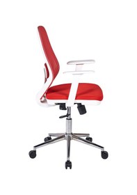Resim Ofisbazaar Dali Beyaz Fileli Çalışma Koltuğu Ergonomik Şef Ve Toplantı Koltuğu Kırmızı Kırmızı 