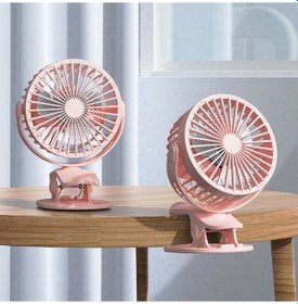 Resim Mini Usb Şarj Edilebilir Elektrikli El Tipi Vantilatör Ev Ofis İçin Taşınabilir Pembe, 