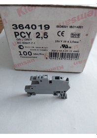 Resim Klemsan 2,5mm2, Yay bağlantılı, 1 giriş 1 çıkış soketli klemens, 