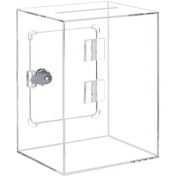 Resim Açık Akrilik Para Kazanma Kutusu Kilitli Kapaklı Kare Tasarım 15x12x20cm Erkek/kız Çocuk Ve Yetişkinlere Hediye Uygun Nakit Ve Madeni Para Saklama Kutusu 1 Adet 1 Adet 