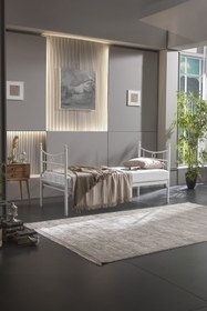 Resim Unimet Daily Daybed Tek Kişilik Sedir Metal Karyola Beyaz 