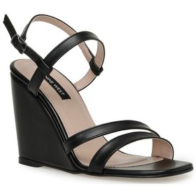 Resim Nine West Moex 3fx Siyah Kadın Dolgu Topuk Sandalet Siyah 