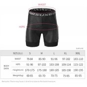 Resim Arsuxeo Erkekler Bisiklet İç Giyim Şort 5d Jel Yastıklı Xl Gri 