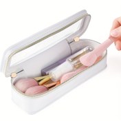 Resim Basit Makyaj Aracı Saklama Çantası, Seyahat Kozmetik Organizatörü, Öğrenme Aracı Kiti, Kırtasiye Kutusu, Kalemlik 