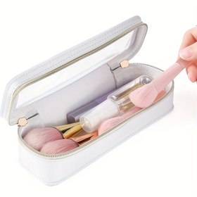 Resim Basit Makyaj Aracı Saklama Çantası, Seyahat Kozmetik Organizatörü, Öğrenme Aracı Kiti, Kırtasiye Kutusu, Kalemlik 